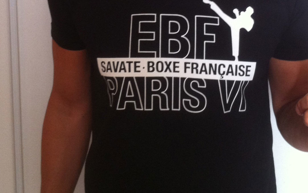 boxe française Savate Paris ebf6 T-shirt-noir-club